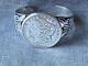 1921 Morgan Silver Dollar Navajo Sterling Silver Cuff Bracelet Fred Harvey Era