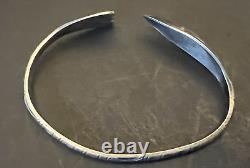 1940's Fred Harvey Era Native American Sterling Silver Serpent Cuff Bracelet