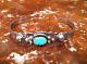 1940's Navajo Turquoise Sterling Silver Extra Small Size Fred Harvey Bracelet