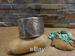 #1 Navajo Thunderbird Whirling Log Arrow Silver Cuff Native Old Pawn Fred Harvey