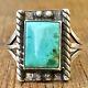 40s Navajo Vintage Fred Harvey Turquoise Ring Sterling Silver Old Pawn