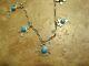 7 Real Old Fred Harvey Era Navajo Sterling Silver Turquoise Charm Bracelet