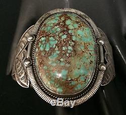 #8 Turquoise Sterling or Coin Silver Old Fred Harvey Era Collectible