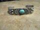 Authentic Old 1930's Fred Harvey Era Navajo Sterling Silver Turquoise Bracelet