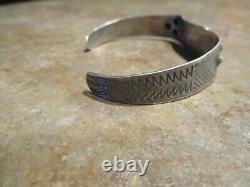 AUTHENTIC OLD 1930's Fred Harvey Era Navajo Sterling Silver Turquoise Bracelet