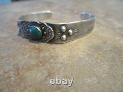 AUTHENTIC Old Fred Harvey Era Navajo Sterling Silver Turquoise Bracelet