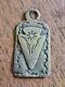 Antique Navajo Hand Made Sterling Silver Fob Pendant Native American Fred Harvey