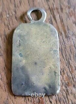 Antique NAVAJO Hand Made Sterling Silver FOB Pendant Native American Fred Harvey