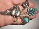 Arts & Crafts Navajo Old Pawn Fred Harvey Era Sterling Silver Turquoise Brooch