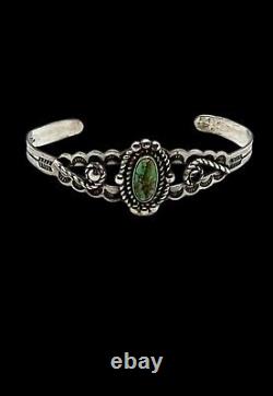 Bell Southwest Fred Harvey Sterling Silver Natural Turquoise Cuff Bracelet 6.25