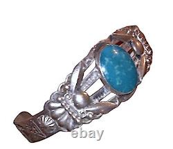 Bell Trading Co. Bracelet Turquoise and Silver Fred Harvy Era