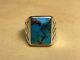 Bell Trading Post Vintage Sterling Silver Turquoise Ring Size 11 Fred Harvey Era