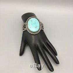 Better Than Usual, Fred Harvey Era Turquoise & Sterling Silver Cuff Bracelet