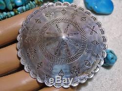 Big 2.3+ Fred Harvey Era HOPI Hand Stamped STERLING Silver PIN sold by Bell snd