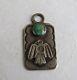 Classic Old Fred Harvey Thunderbird Sterling Silver Turquoise Charm