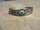 Desirable Old Fred Harvey Era Navajo Sterling Silver Turquoise Concho Bracelet
