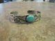 Early Fred Harvey Navajo Sterling Silver Turquoise Applied Thunderbird Bracelet