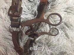 EARLY SILVER ADORNED HEADSTALL FRED HARVEY NATIVE AMERICAN 1920s