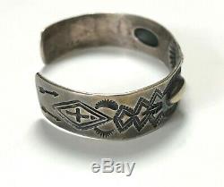 EARLY Vtg FRED HARVEY Era Ingot/Coin Silver NAVAJO Bracelet cuff ARROWS antique