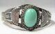 Estate Vintage Fred Harvey Era Navajo Sterling Silver Turquoise Bracelet K776