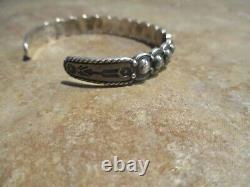 EXCELLENT Old Fred Harvey Era Navajo Sterling Silver SMALL DOME Row Bracelet