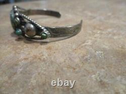 EXQUISITE Old Fred Harvey Navajo Sterling Silver CERRILLOS TURQUOISE Bracelet