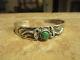 Extra Fine Old Fred Harvey Era Navajo Silver Turquoise Applied Snake Bracelet