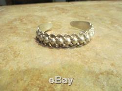 EXTRA OLD Fred Harvey Era BELL Navajo Sterling Silver DOME Row Bracelet