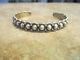 Extra Old Fred Harvey Era Navajo Sterling Silver Button Dome Row Bracelet