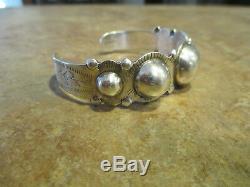 EXTRA SPECIAL Old Fred Harvey Era Navajo Sterling Silver Corn DOME Row Bracelet