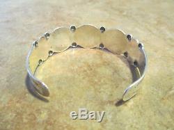 EXTRA SPECIAL Old Fred Harvey Era Navajo Sterling Silver Corn DOME Row Bracelet