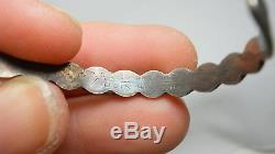 Early 1900 FRED HARVEY ERA Old Pawn 900 COIN Silver Bracelet with TURQUOISE