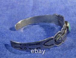 Early Fred Harvey Trade style Silver Arrow Navajo bracelet, ca. 1930-1950