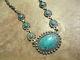 Exquisite Old Fred Harvey Era Navajo Sterling Silver Turquoise Necklace