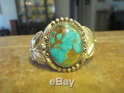 Extra Fine OLD Fred Harvey Era Navajo Sterling Silver ROYSTON Turquoise Bracelet