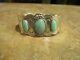 Extra Special Old Fred Harvey Era Navajo Sterling Three Turquoise Bracelet