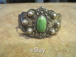 Extra Special OLD Fred Harvey Era Navajo Sterling Silver Turquoise Bracelet