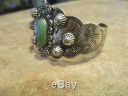 Extra Special OLD Fred Harvey Era Navajo Sterling Silver Turquoise Bracelet