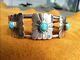 Fred Harvey Era 3 Setting Navajo Sterling Silver Turquoise Cuff 21 Grams