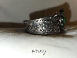 FRED HARVEY ERA NAVAJO PIC STONE WithTURQUOISE THUNDERBIRD SILVER Repair or Parts