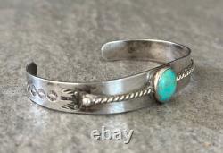 FRED HARVEY ERA OLD Navajo Thunderbird Turquoise Sterling silver Cuff Bracelet