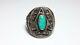 Fred Harvey Green Turquoise Arrowhead Ring Size 8.5 Sterling Silver Ring