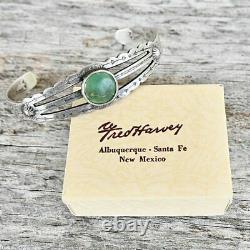 FRED HARVEY Turquoise Bracelet Cuff Cutout Sterling Silver Handmade RRL Old Pawn