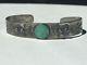 Fred Harvey Child's Navajo Thunderbird Silver Old Pawn Turquoise Cuff Bracelet
