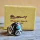 Fred Harvey Cigar Band Ring Size 8.5 Thunderbird Coin Silver Mens Old Pawn