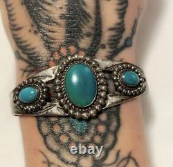 Fred Harvey Cuff Lot Sterling Silver Turquoise