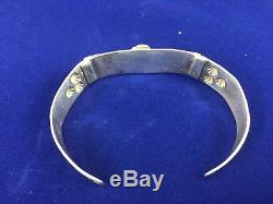 Fred Harvey Era Bell Trading Post Navajo Silver Cuff Bracelet