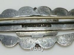 Fred Harvey Era Coin Silver Sterling Silver Thunderbird Brooch Pin Earrings Set