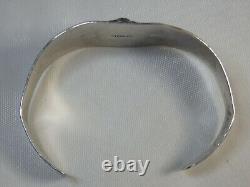 Fred Harvey Era HOPI Natural CERRILLOS TURQUOUISE STERLING Silver HORSE Cuff