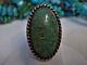Fred Harvey Era Navajo Natural Cerrillos Turquoise Stmpd Sterling Silver Ring S7